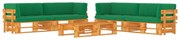 6 pcs conjunto lounge paletes pinho impregnado castanho mel