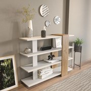 Estante Nur – Branco e Nogal – 120x90x30 cm