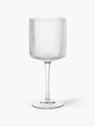 Copos de vinho tinto artesanais com padrão em relevo Ripple, conjunto de 2