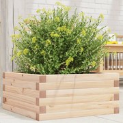 vidaXL Vaso/floreira de jardim 50x50x23 cm madeira de pinho maciça