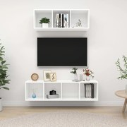 vidaXL 2 pcs conjunto de móveis de TV contraplacado branco