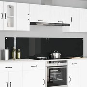 vidaXL Proteção de Cozinha 2 pcs Preto 110 x 50 cm vidro temperado