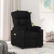 vidaXL Poltrona de massagens elevatória tecido preto