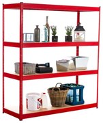 Estante para cargas pesadas 160 x 60 x 180 Vermelho