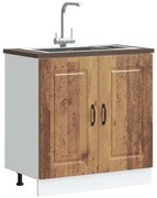 vidaXL Armário baixo lavatório Kalmar 80x46x81,5 cm madeira velha