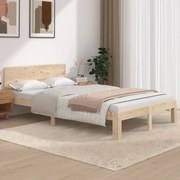 vidaXL Estrutura de cama 120x200 cm pinho maciço preto