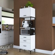 Armário Multiusos JE135 – Branco – 60 cm x 198,6 cm x 40 cm
