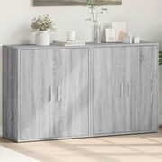 vidaXL Aparadores 2 pcs 60x31x70 cm derivados madeira cinzento sonoma