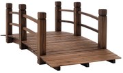 Ponte de Jardim de Madeira com Corrimão Ponte para Lago 181 kg Ponte D