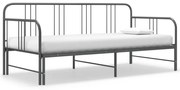 Estrutura sofá-cama de puxar 90x200 cm metal cinzento