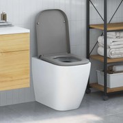 vidaXL Assento de Vaso Sanitário Cinzeto 47,5 x 35 x 3,6 cm Duroplast