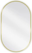 Mexen Loft espelho de casa de banho oval 85 x 50 cm, moldura dourada - 9851-085-050-000-50