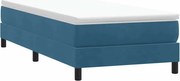 vidaXL Box Cama de Molas sem Colchão Azul Escuro 100x210 cm Veludo