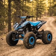 MINI MOTO 4 GASOLINA PARA CRIANÇAS 110cc PANTERA R8 automático com marcha atrás Azul