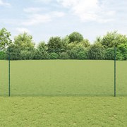 Cerca de Arame Soldado com 22 Postes U Verde 1.4x50 m Aço