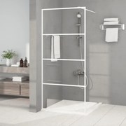 vidaXL Divisória de chuveiro branco 90x195 cm vidro ESG transparente