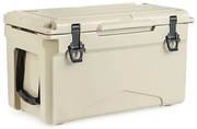 Cooler rígido de 25 QT com alça de alumínio e porta-copos integrados - cinza