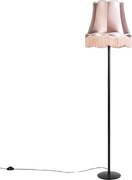 Candeeiro de pé retro preto com cúpula cor-de-rosa - Simplo