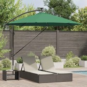 vidaXL Guarda-sol de Bananeira Cantilever Verde 294 x 294 x 248 cm