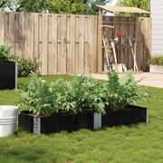 vidaXL Vaso/floreira de jardim 150x50 cm madeira de pinho maciça preto
