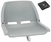 vidaXL 2 pcs conjunto assento de barco dobrável cinzento