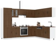 vidaXL 14 peças armário de cozinha conjunto Kalmar carvalho castanho