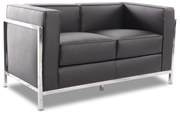 Sofá LOBBY – 2 Lugares – 132x70x68 cm – Estrutura em Aço Inoxidável e