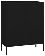 vidaXL Armário de arrumação aço 80x35x101,5 cm preto