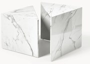 Mesa de centro com aspeto de mármore Vilma, conjunto de 2