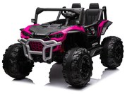 Carro elétrico para Crianças 24V 2 Lugares HONDA 4x4 Off-Road Vehicle Rodas de espuma EVA, Assento Couro Rosa