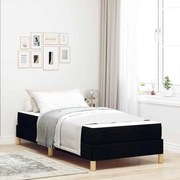 vidaXL Cama Box Preto, Marrom 90 x 190 cm