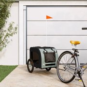 vidaXL Reboque bicicleta p/ animais tecido oxford/ferro preto e cinza