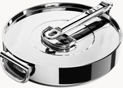 Frigideira em aço inoxidável com pega e tampa dobráveis Space