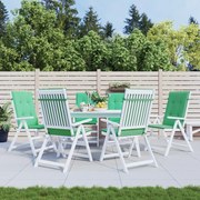 vidaXL Almofadões para cadeiras altas de jardim 6 pcs tecido verde