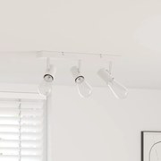 vidaXL Foco de teto com holofotes Branco 38 x 6,5 x 11,5 cm Metal