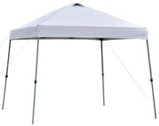 Outsunny Tenda Dobrável 3x3 m Tenda de Jardim Portátil com Bolsa de Transporte Estrutura de Aço para Festas Campismo e Exterior Branco | AOSOM Portugal