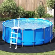vidaXL Lona para Fundo de Piscina Preto Ø 306 cm Tecido Não Tecido