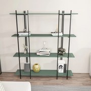 Estante Moss – Verde e Preto – 160x180x29,6 cm