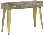 Mesa consola 110x35x76cm mangueira mangueira cinzento c/ bronze