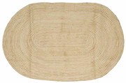 vidaXL Tapete Natural e Branco 152 x 245 cm Juta