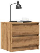 vidaXL Mesa cabeceira 50x40x43,5 cm deriv. madeira carvalho artisiano