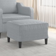 vidaXL Apoio de pés 60x50x41 cm tecido cinzento-claro