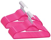 Conjunto de Cabides Antiderrapantes Veludo Rosa 50 pcs