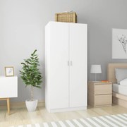 Roupeiro 80x52x180 cm derivados de madeira branco