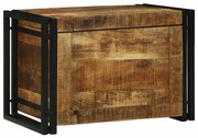 vidaXL Caixa de Armazenamento 60 x 40 x 41 cm - Madeira de Mangueira Rugosa