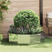 vidaXL Floreira Prateado 120 x 120 x 35 cm Aço Galvanizado