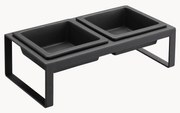 Taças para animais de estimação com suporte Tower, conjunto de 2