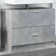 vidaXL Armário de lavatório derivados de madeira cinzento cimento