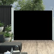 vidaXL Toldo lateral retrátil para pátio 140x500 cm preto