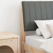 vidaXL Cabeceira estofada Cinza Escuro 80 cm